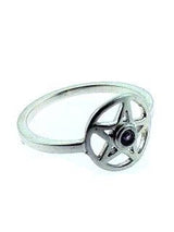 Sterling Silver Pentacle Amethyst Ring