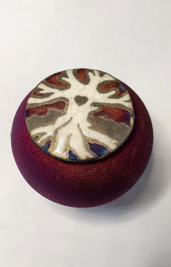 (1.5") Raku Jar - Tree of Life