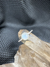 Rainbow Moonstone Sterling Silver Ring
