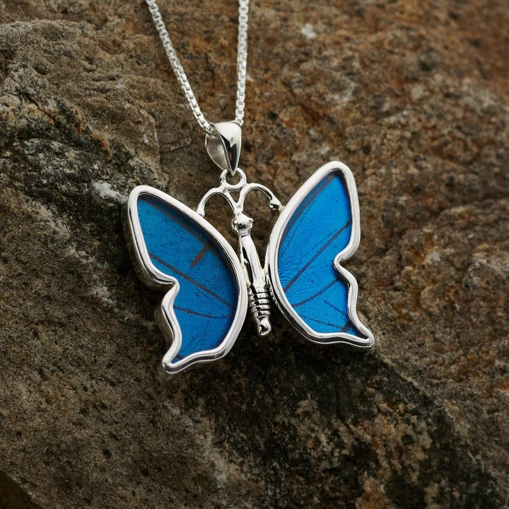Mountain Blue Peru Butterfly - Pendant