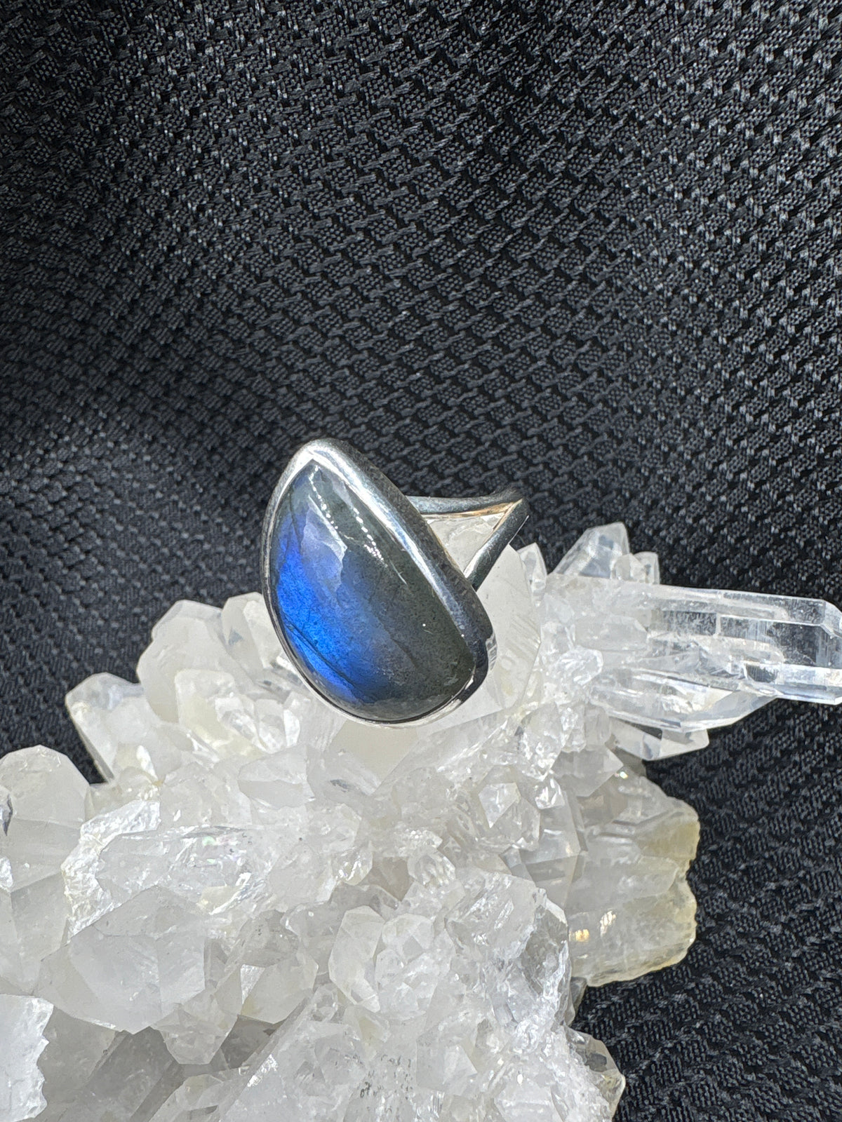 Sterling Silver Labradorite Ring - Size 11