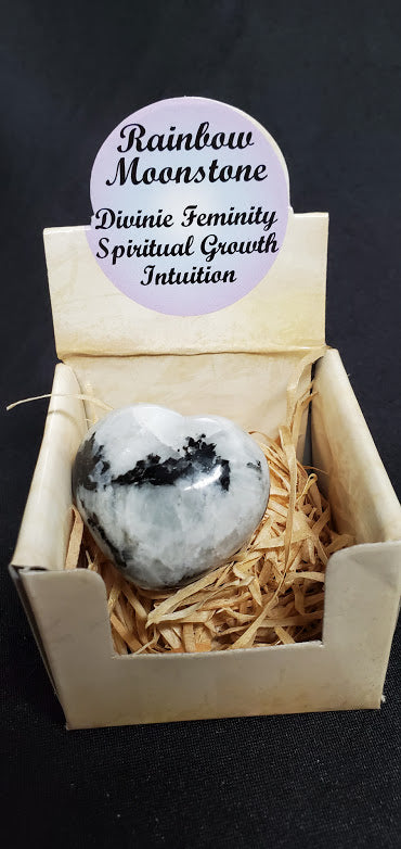 Rainbow Moonstone - Heart Gift Box