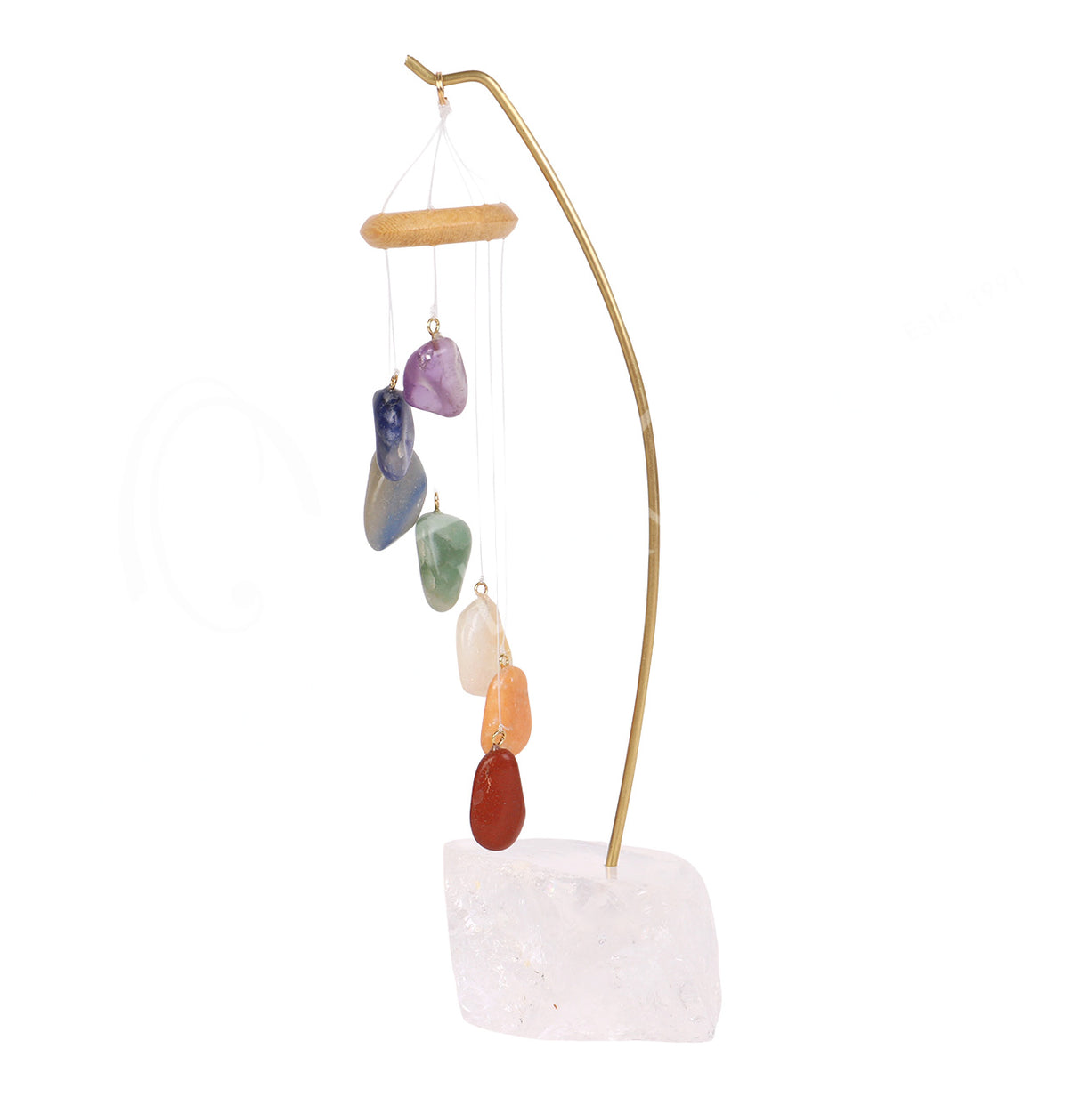 Chakra Table Chime w/ Rose Quartz Base (8")