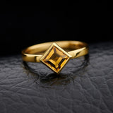 18K Gold over Sterling Silver Ring - Assorted Gemstone & Size