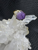 Gold Alloy Amethyst Ring - Assorted Size