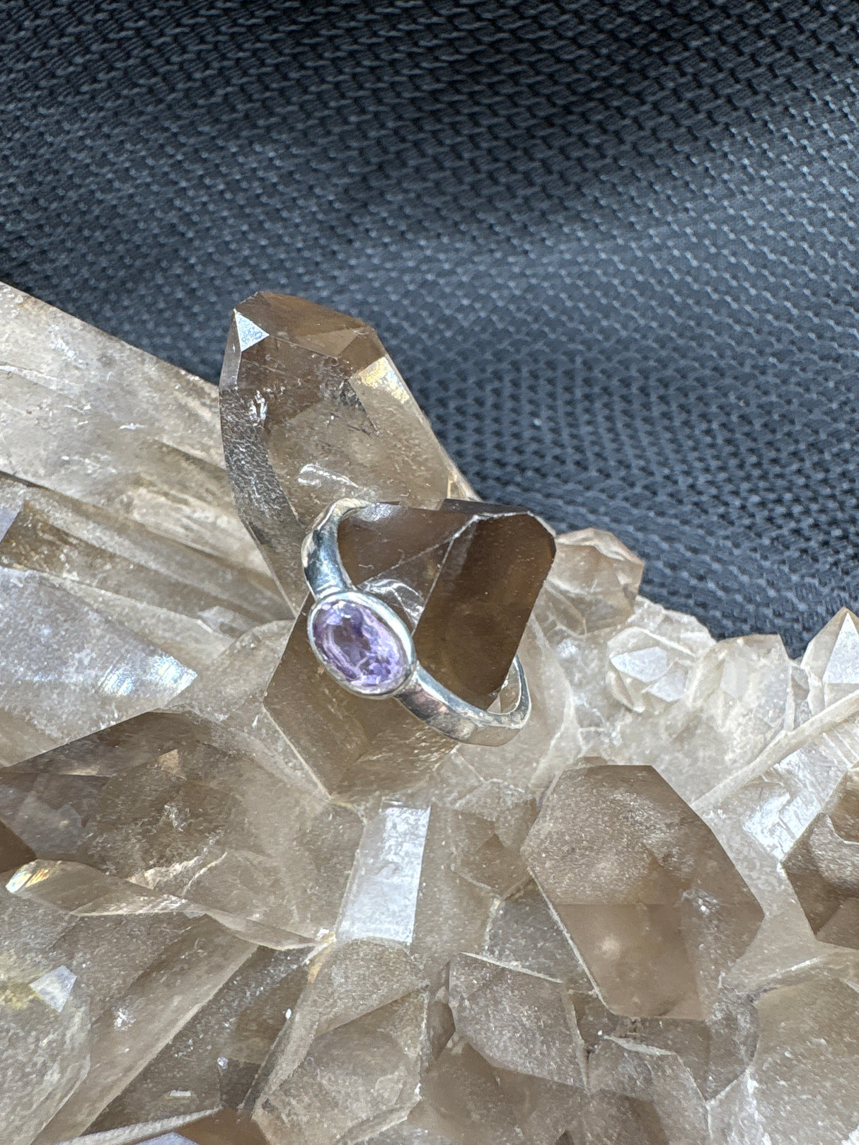 Sterling Silver Amethyst Petite Ring - Size 6.5