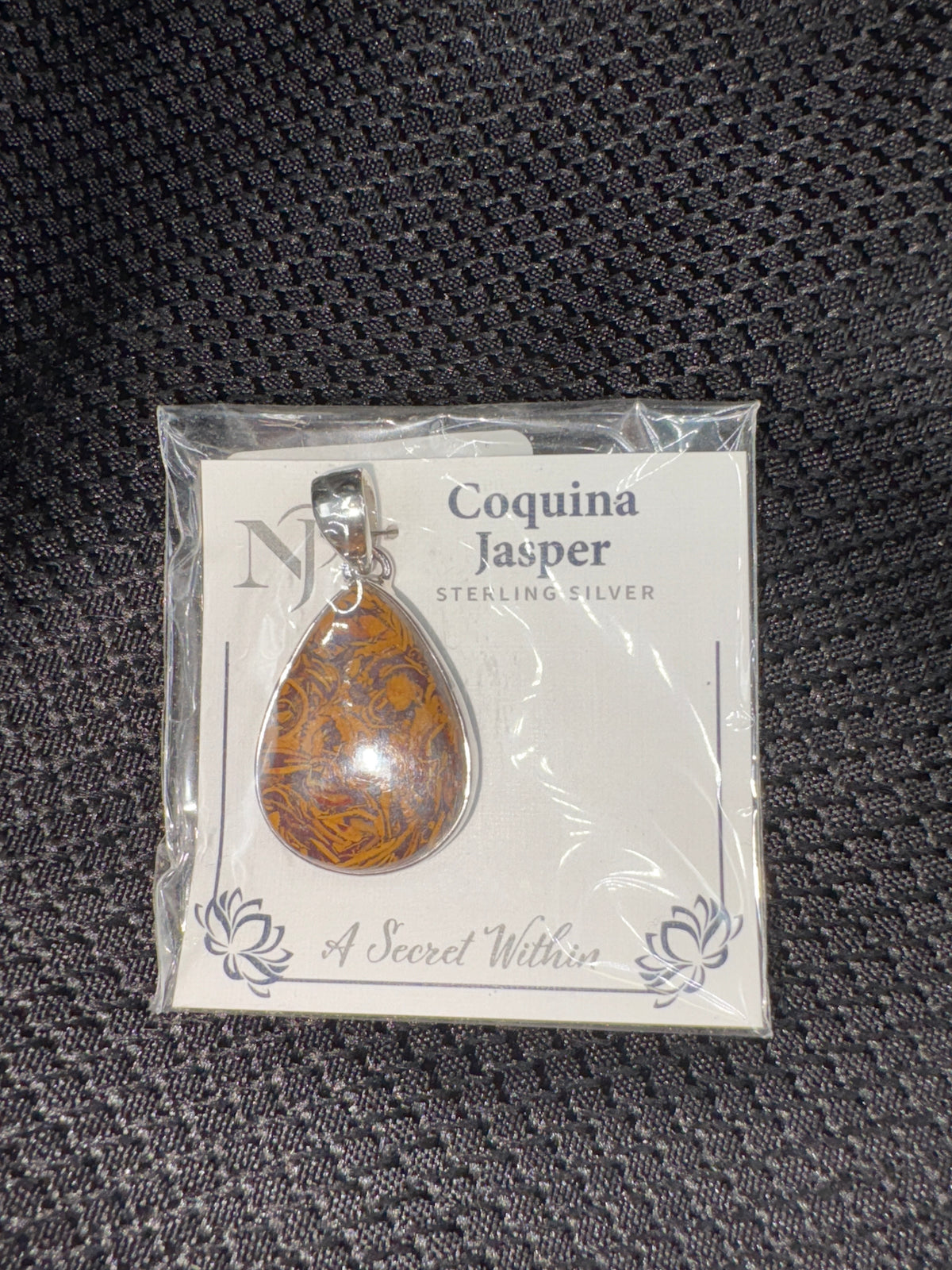 Sterling Silver Calligraphy Jasper - Pendant