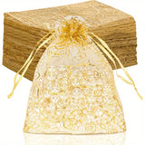 Organza Bag with Design - Assorted