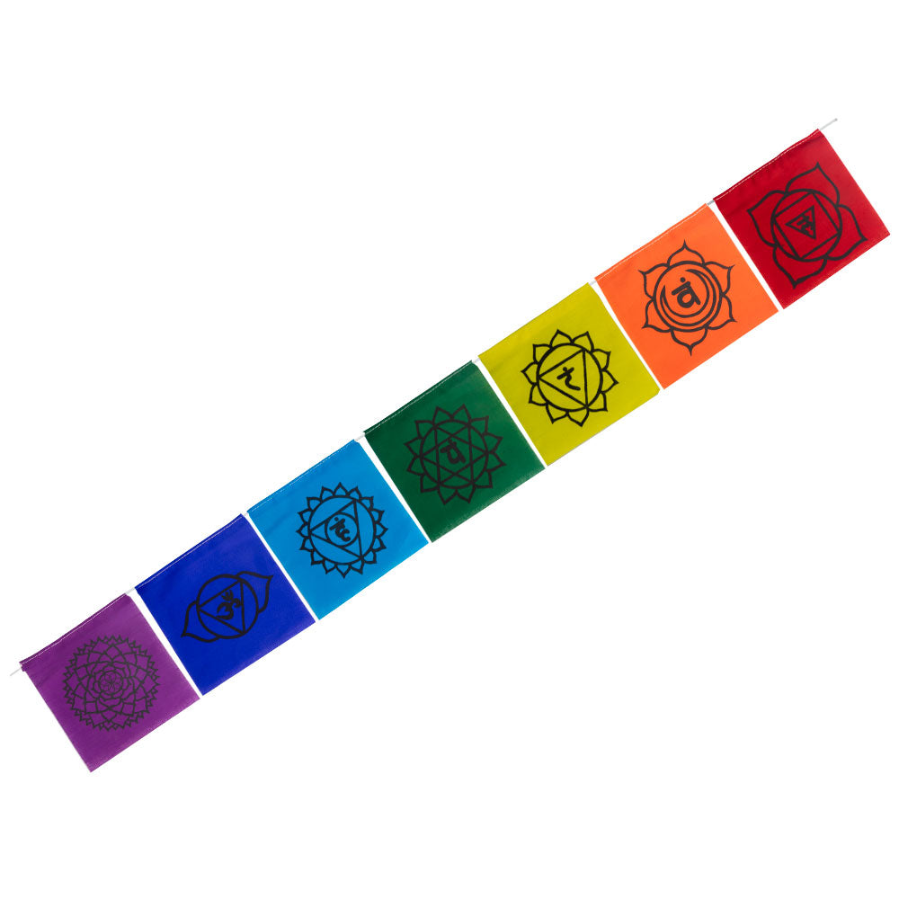Mini Tibetan Prayer Flag - 7 Chakras