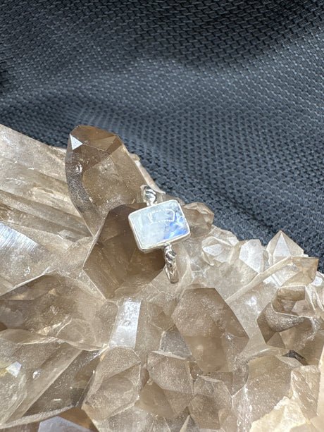 Rainbow Moonstone Sterling Silver Ring