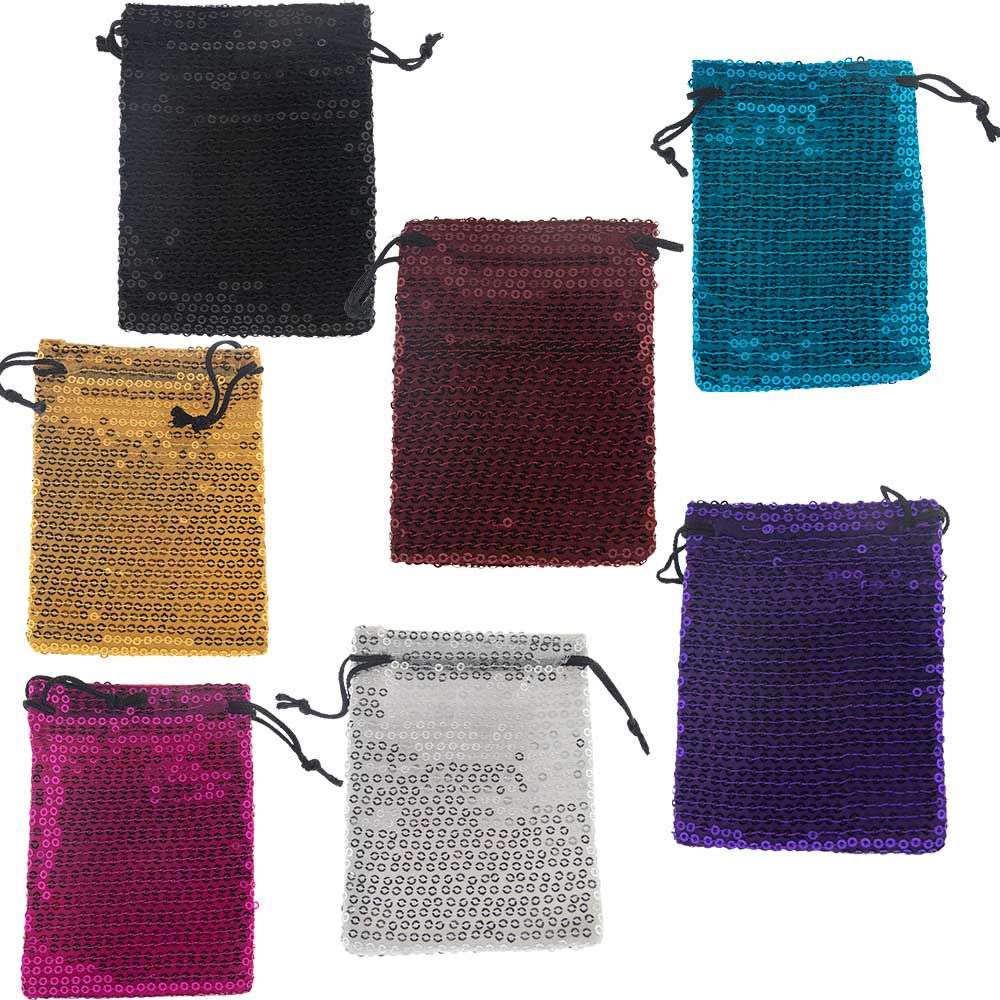 Sequin Pouch - Assorted Colors (3x4")