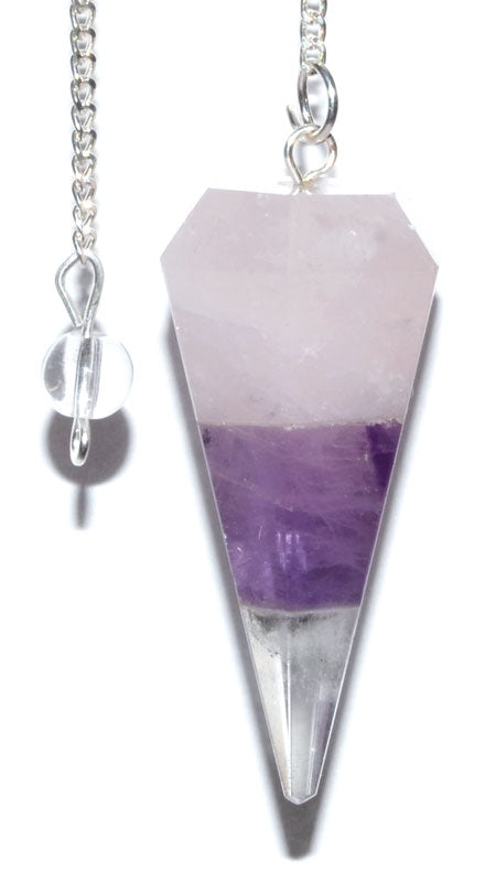Amethyst & Rose Quartz Pendulum