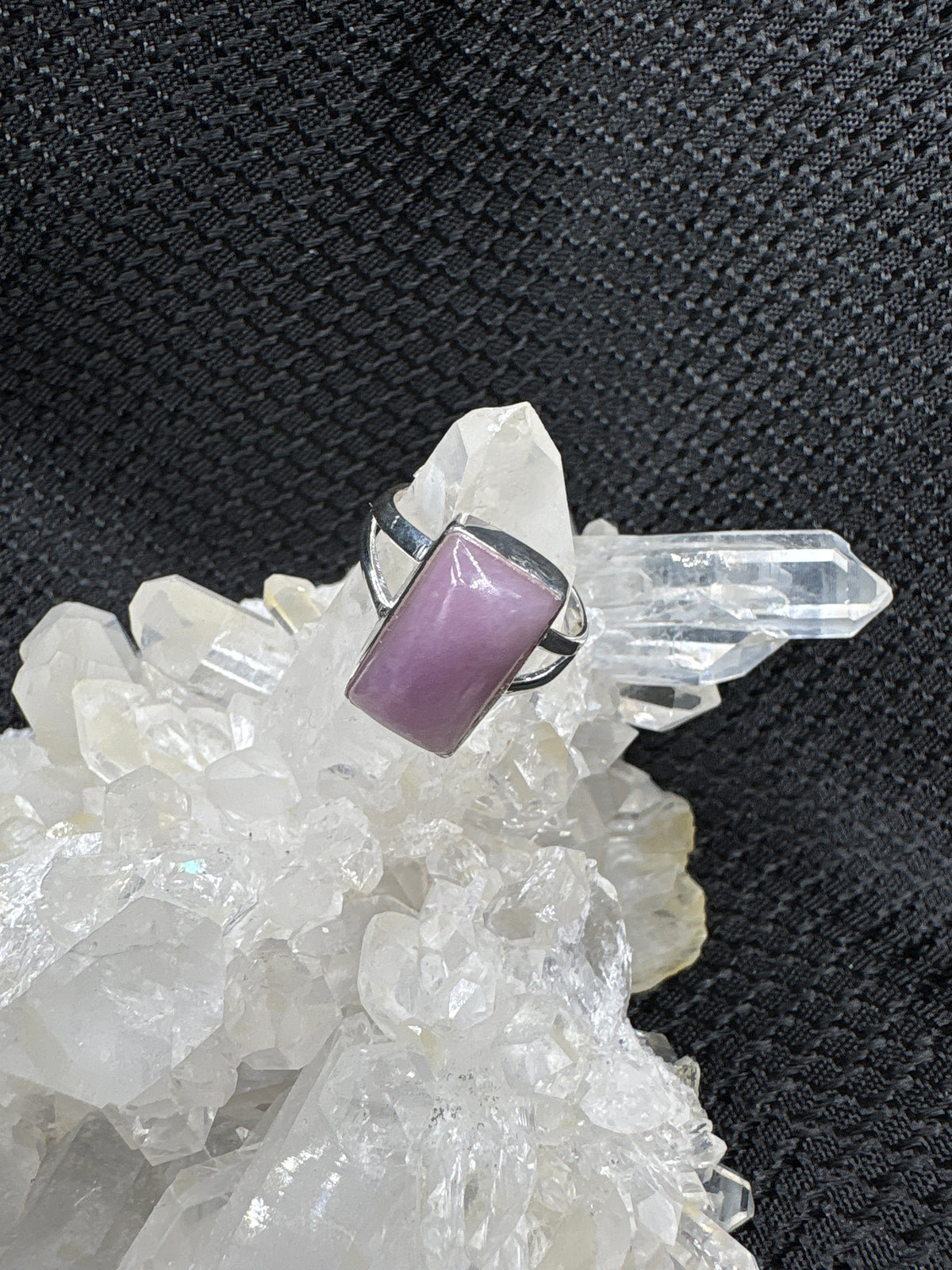 Sterling Silver Pink Lepidolite Ring - Assorted Size