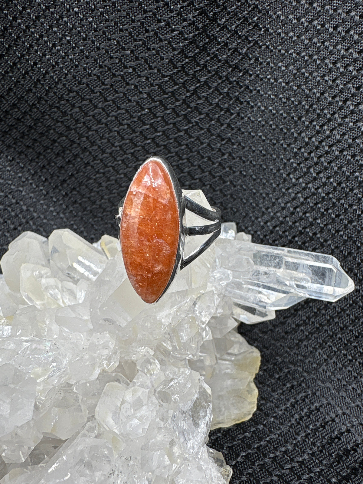 Sterling Silver Sunstone Ring - Size 7