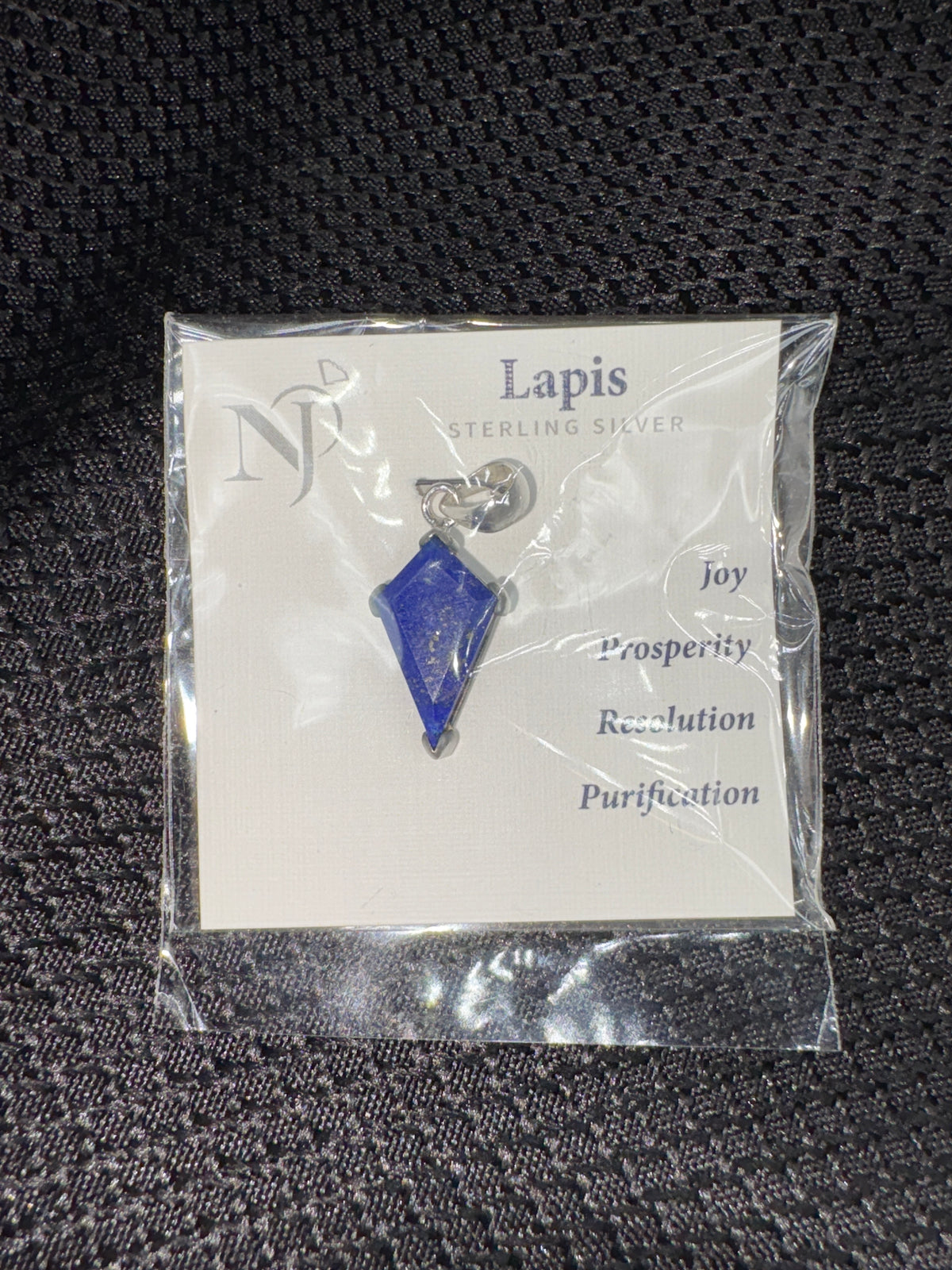 Sterling Silver Lapis Shield - Pendant