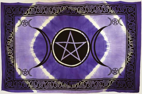 Purple Triple Moon Pentagram