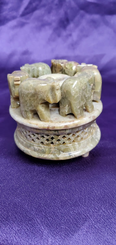 6 Elephant Ring Carving