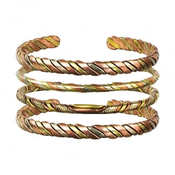 Adjustable Triple Metal Twist Bracelet