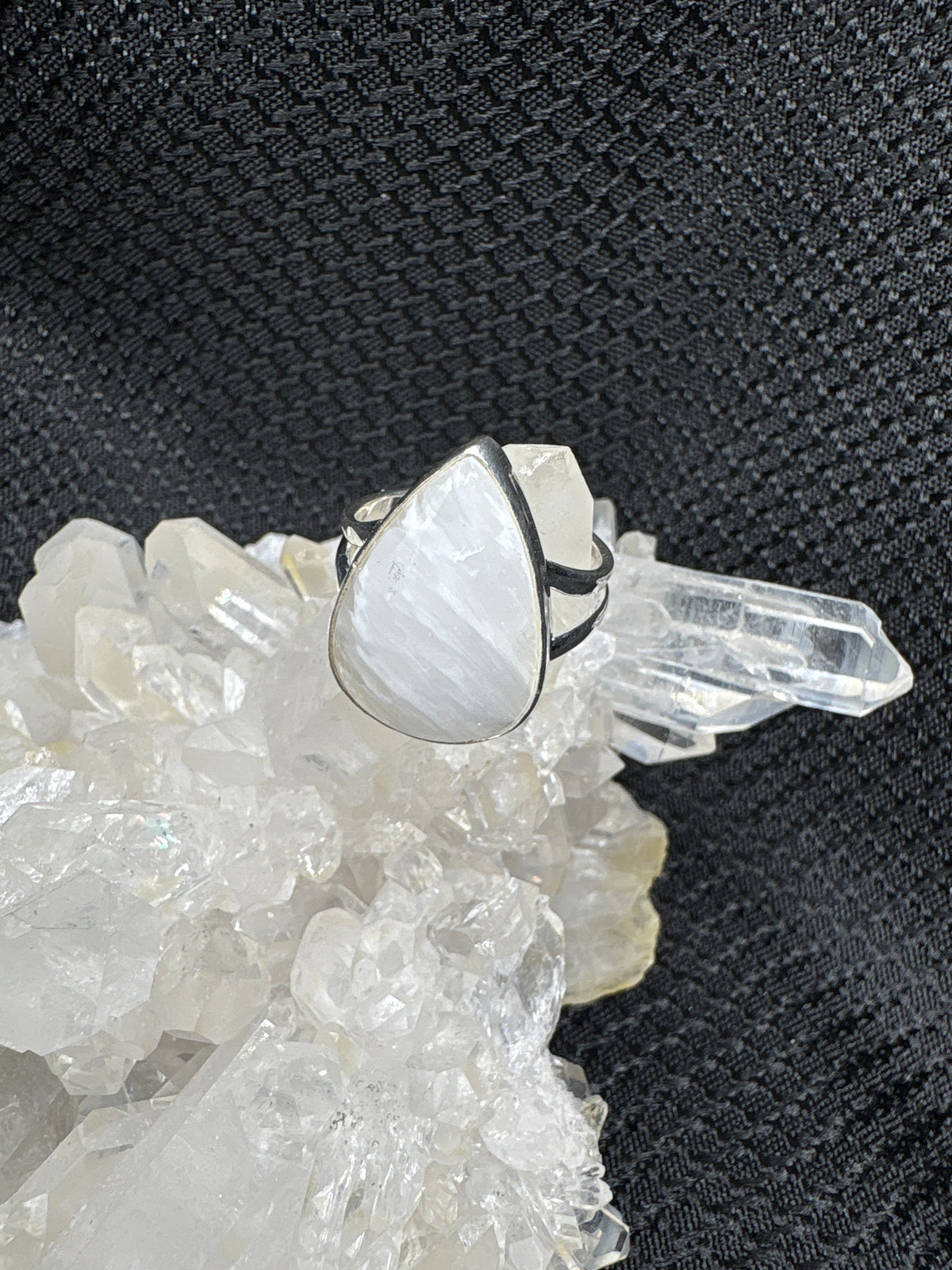 Sterling Silver Scolecite Ring - Assorted Size