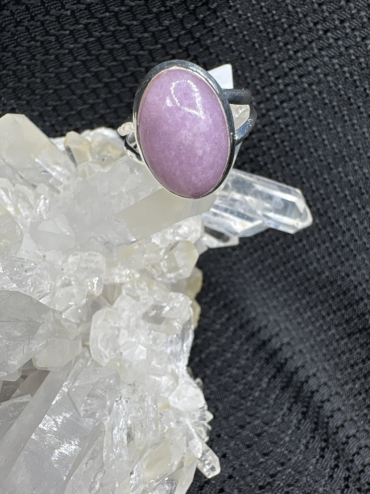 Sterling Silver Pink Lepidolite Ring - Assorted Size
