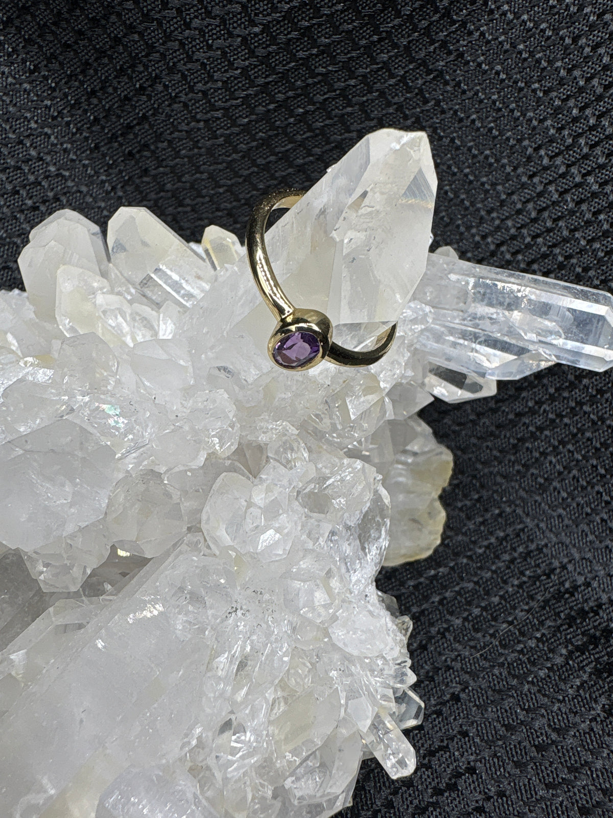 Gold Alloy Amethyst Ring - Assorted Size
