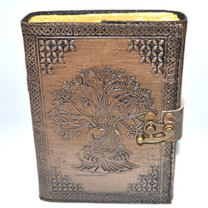 Buddha Tree Aged Leather Journal