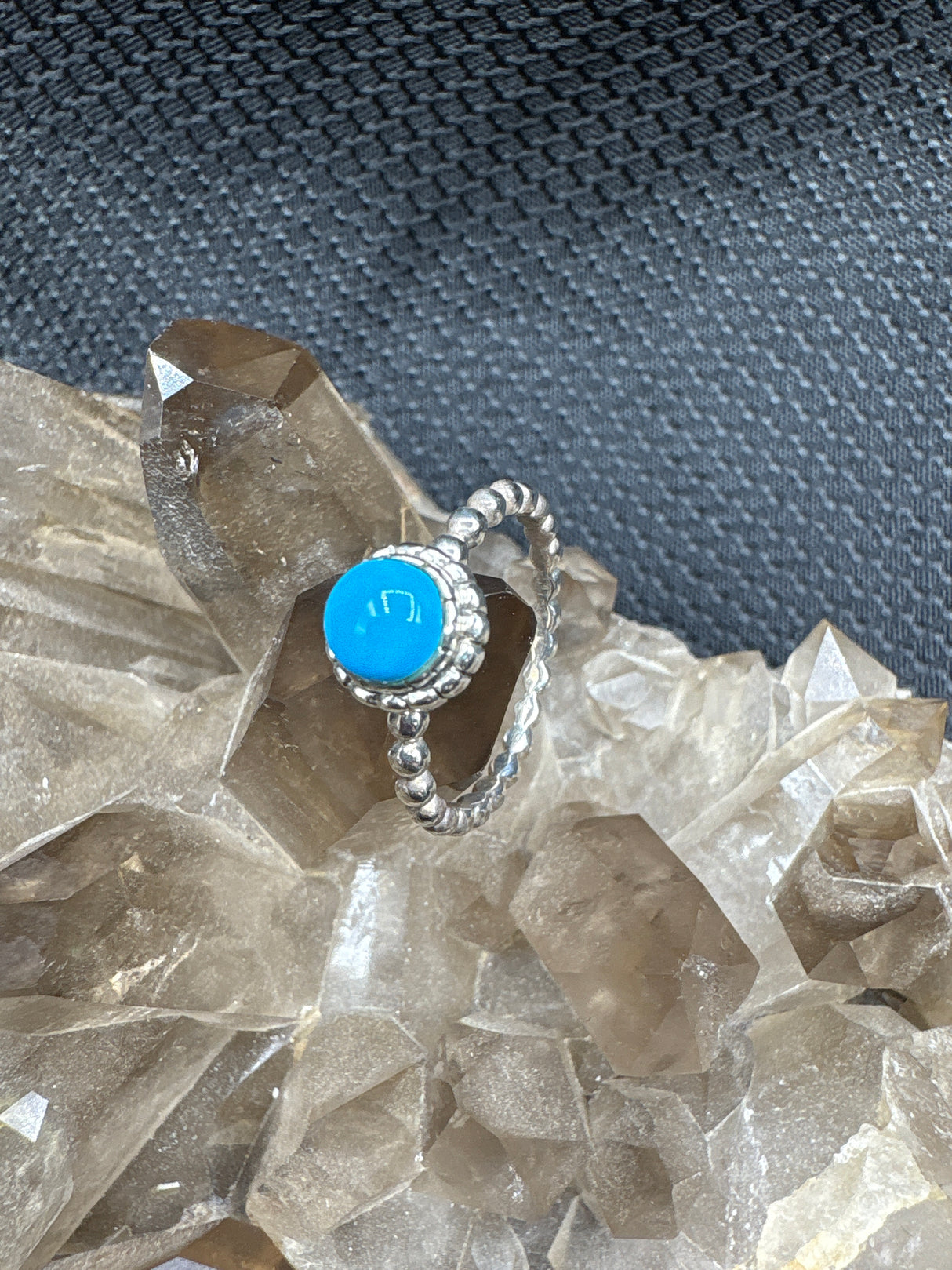 Sterling Silver Turquoise Ring - Size 8
