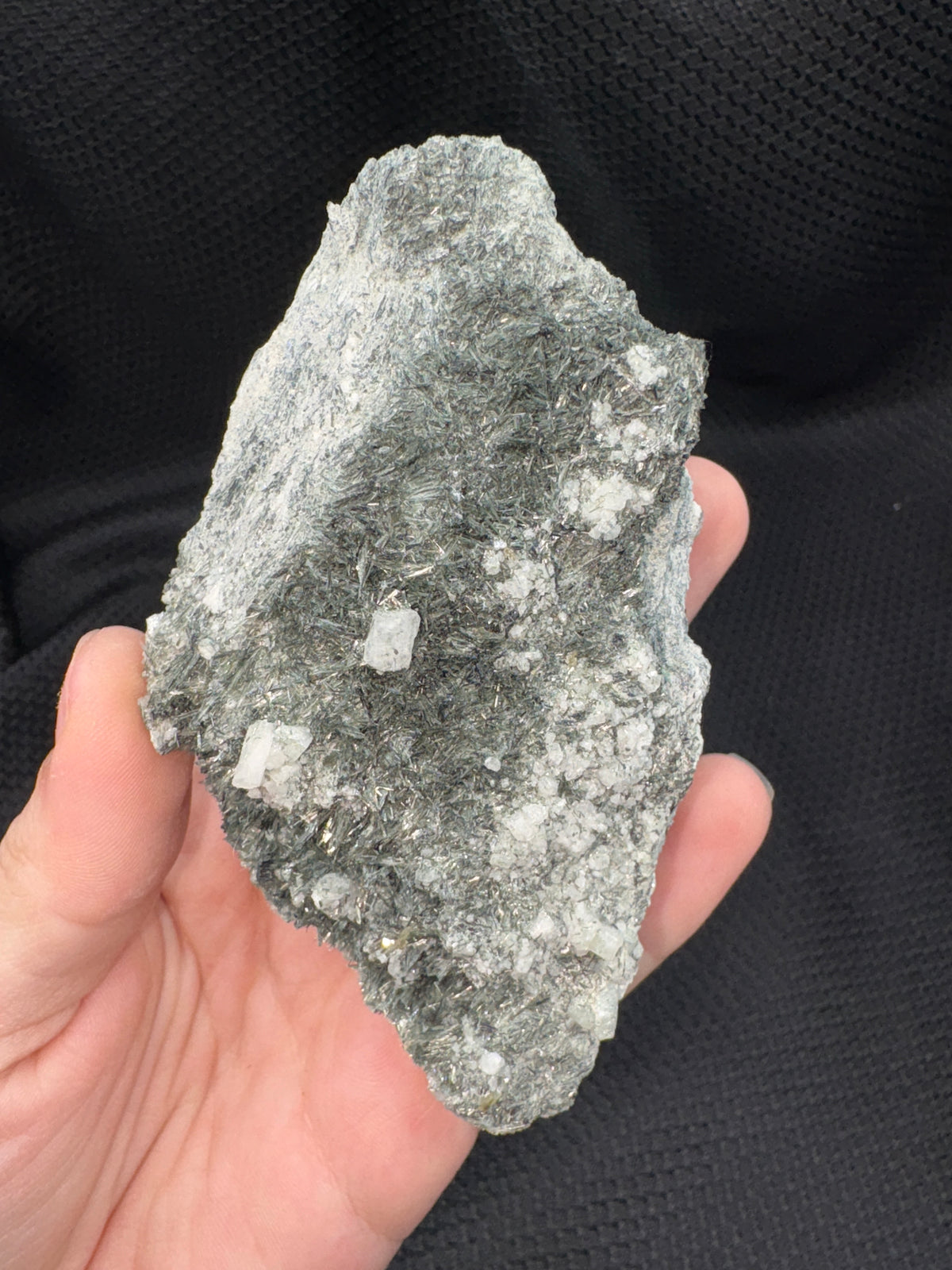 Uralite in Quartz Specimen (187g)