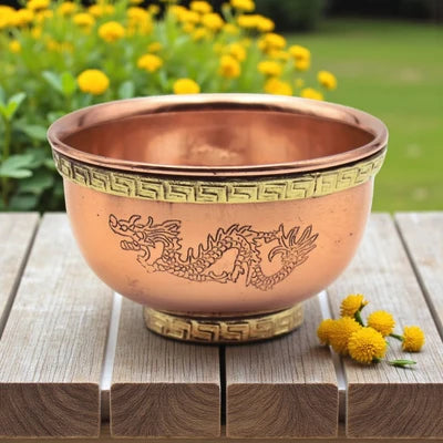 Dragon Copper Offering Bowl (3"D)