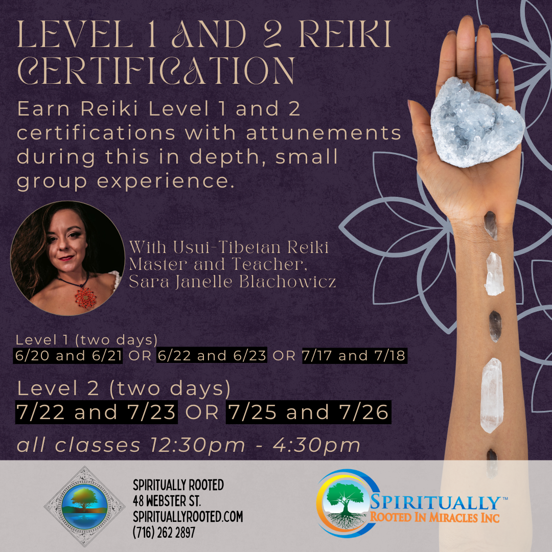 Reiki Level 1 and 2 Certification Course