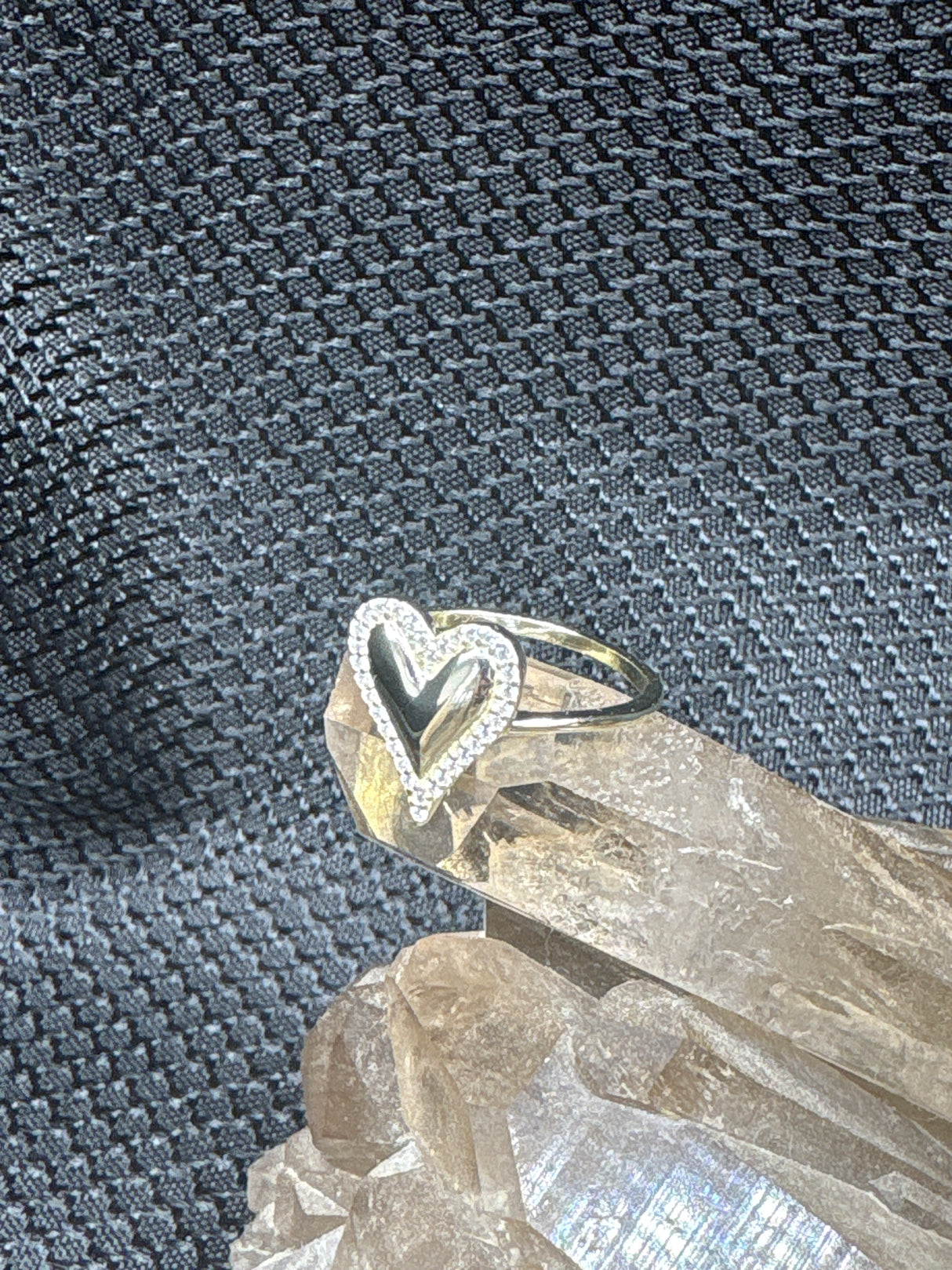 Gold Plated Heart Ring - Size 8