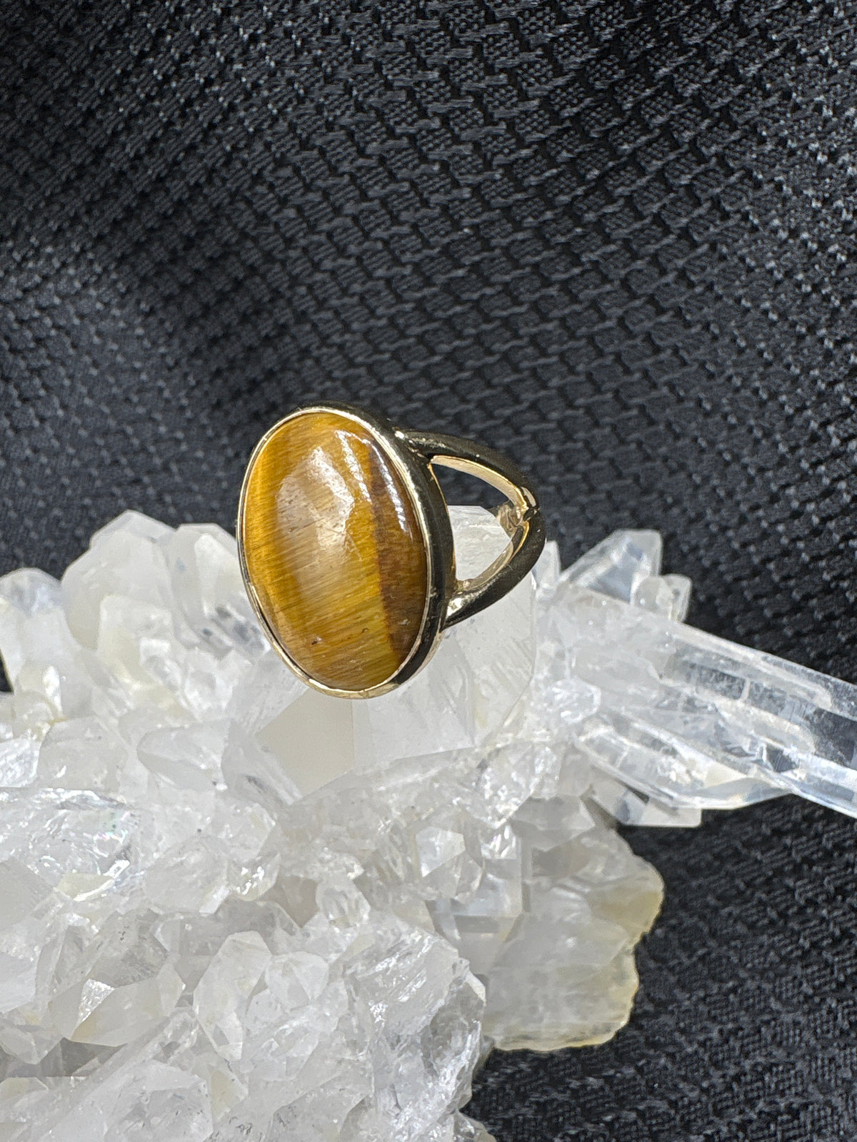 Gold Alloy Tiger's Eye Ring - Assorted Size