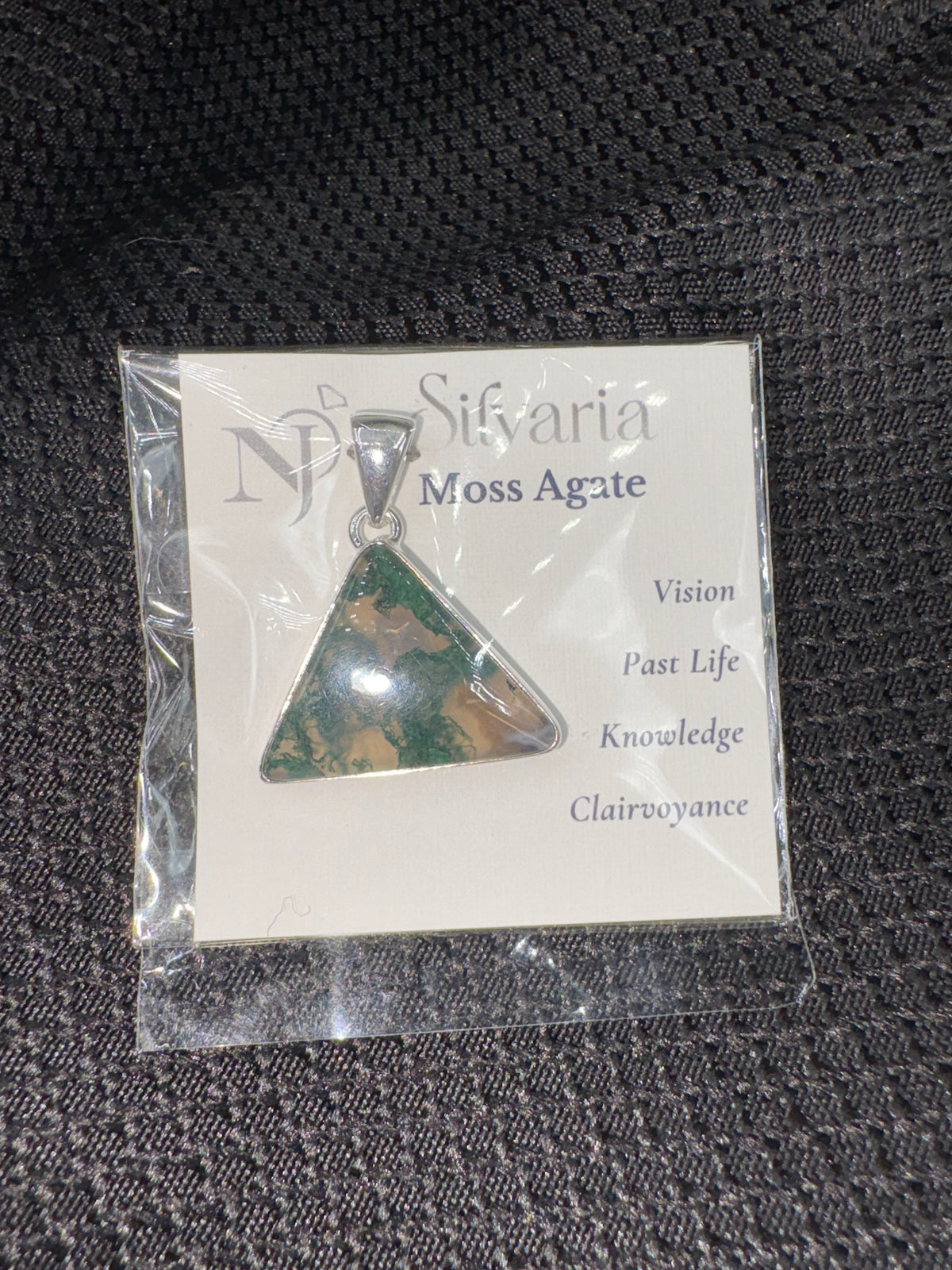 Sterling Silver Moss Agate - Pendant