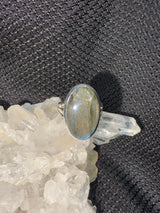 Sterling Silver Blue Fire Labradorite Ring - Assorted Size