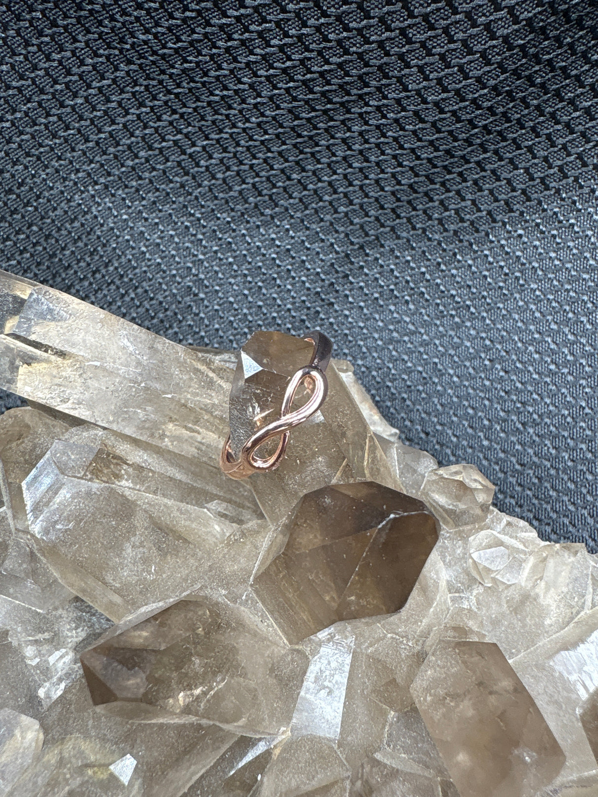 Rose Gold Plated Infinity Ring - Size 9