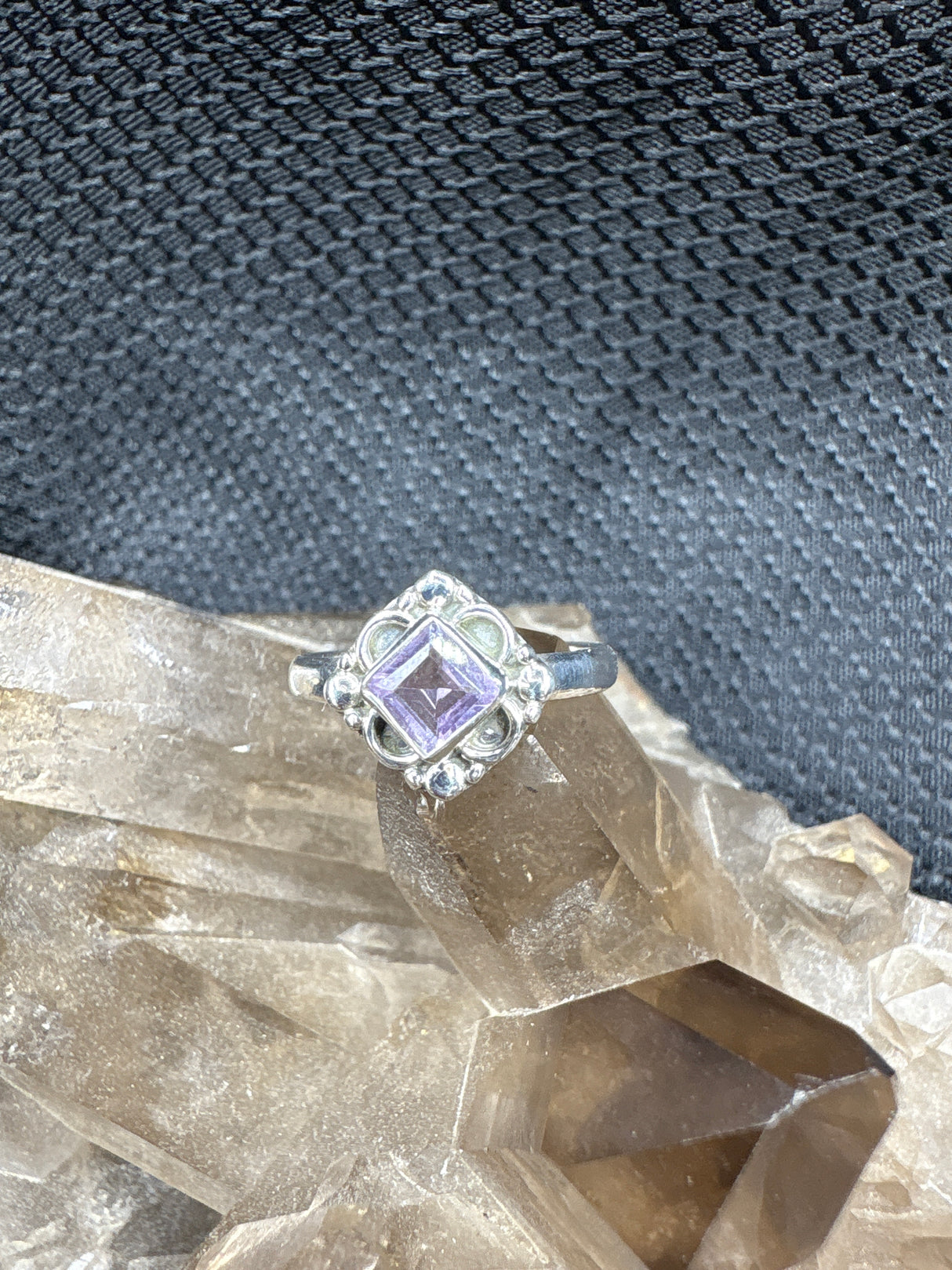 Sterling Silver Amethyst Ring - Size 6.5