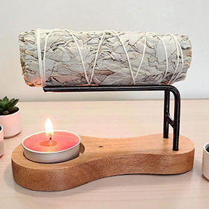 3 in 1 Candle Holder, Sage & Incense Burner