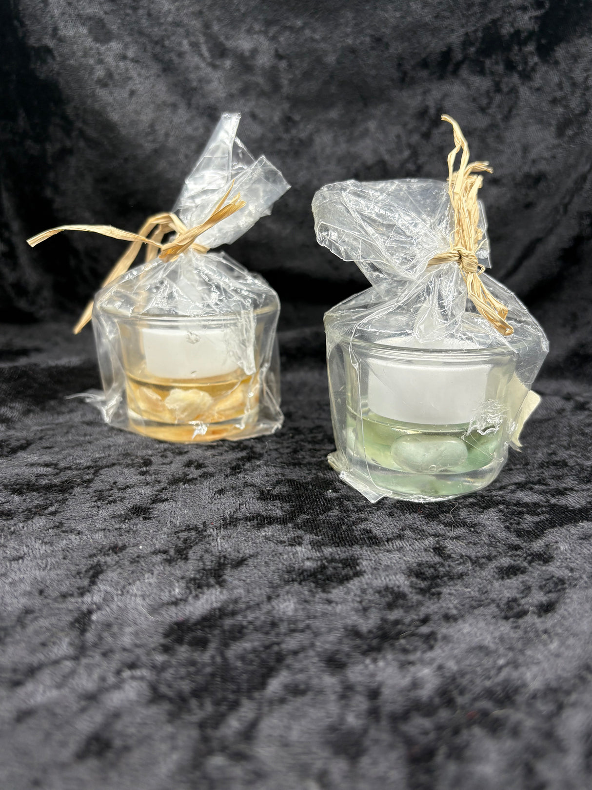 Tea Light Holder w/ Mixed Gemstones