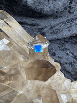 Sterling Silver Lab Opal Ring
