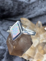 Sterling Silver Lab Opal Ring