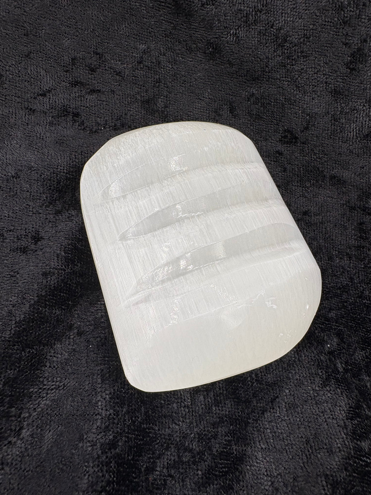 Selenite Wavy Palm Stone