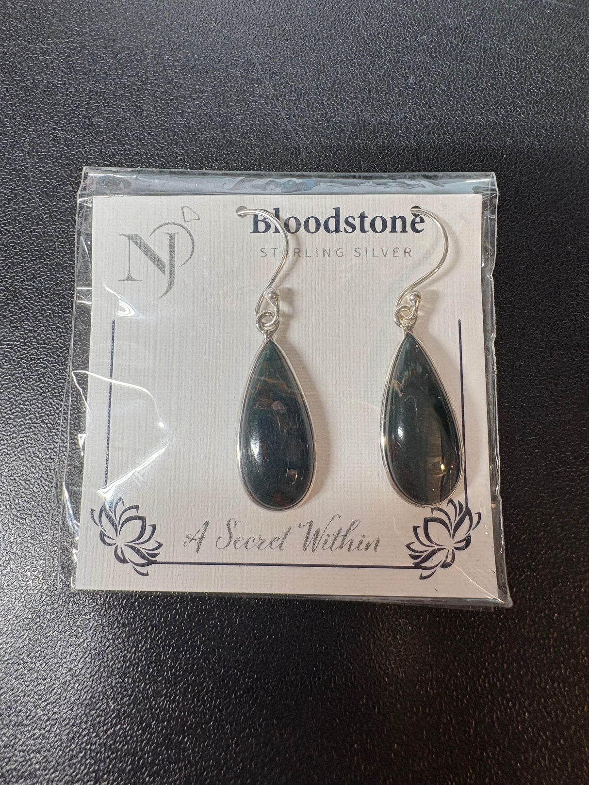 Sterling Silver Bloodstone - Earrings