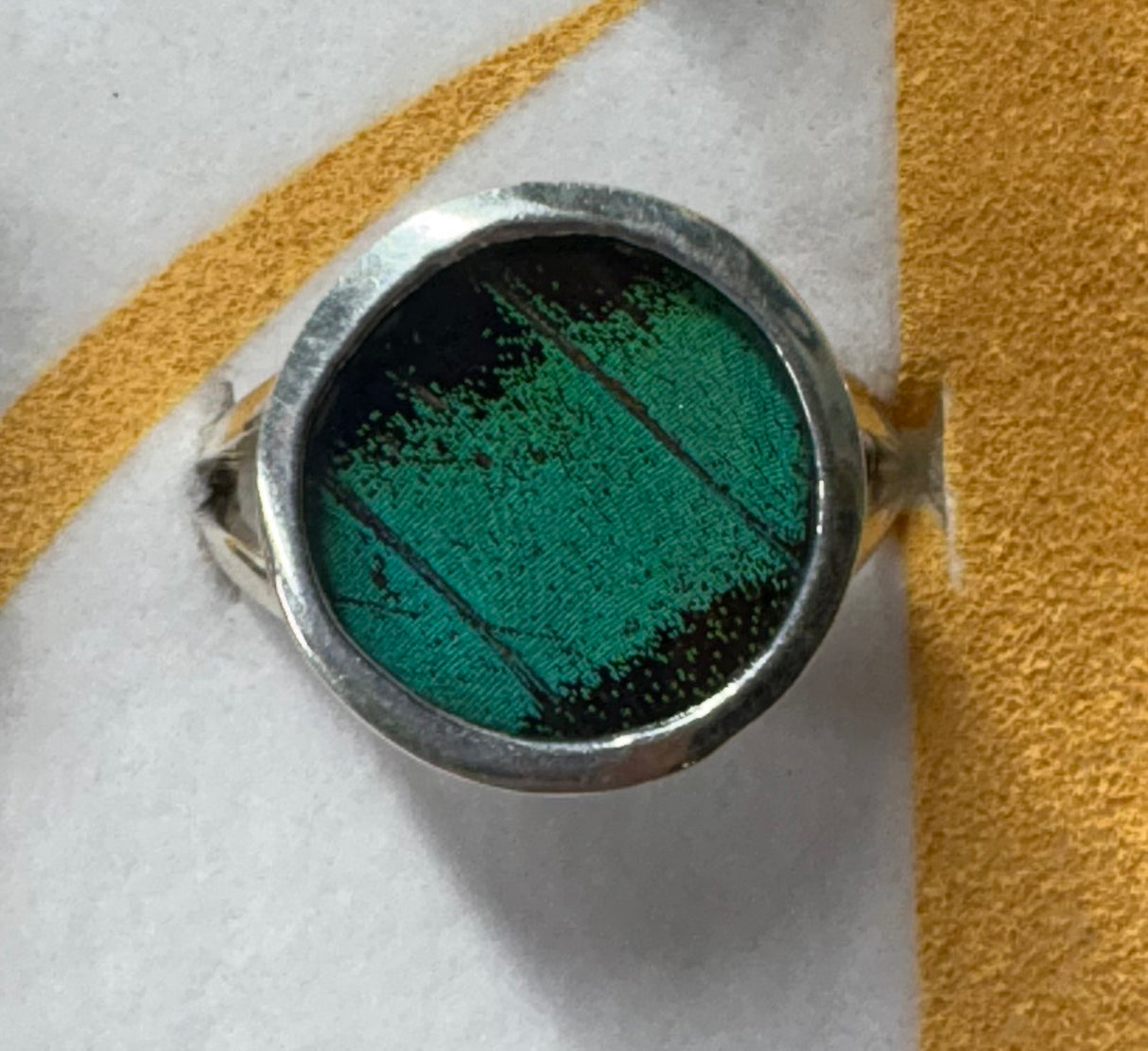 Green Swallowtail Butterfly Ring - Size 10