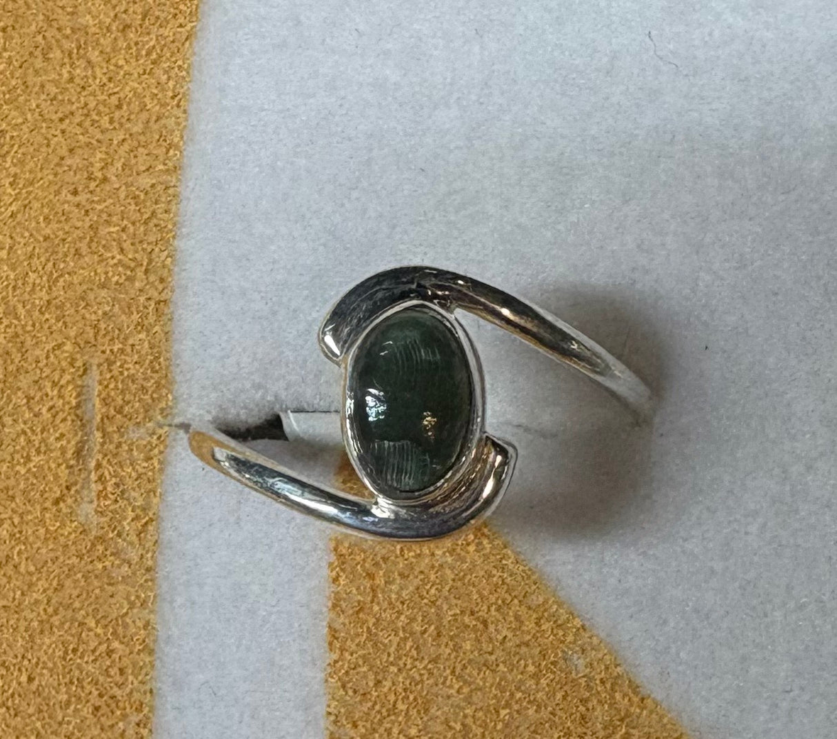 Sterling Silver Petite Seraphinite Ring - Size 5