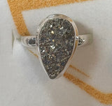 Sterling Silver Raw Pyrite Ring