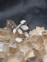 Rainbow Moonstone Sterling Silver Ring