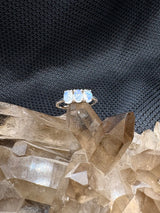 Rainbow Moonstone Sterling Silver Ring