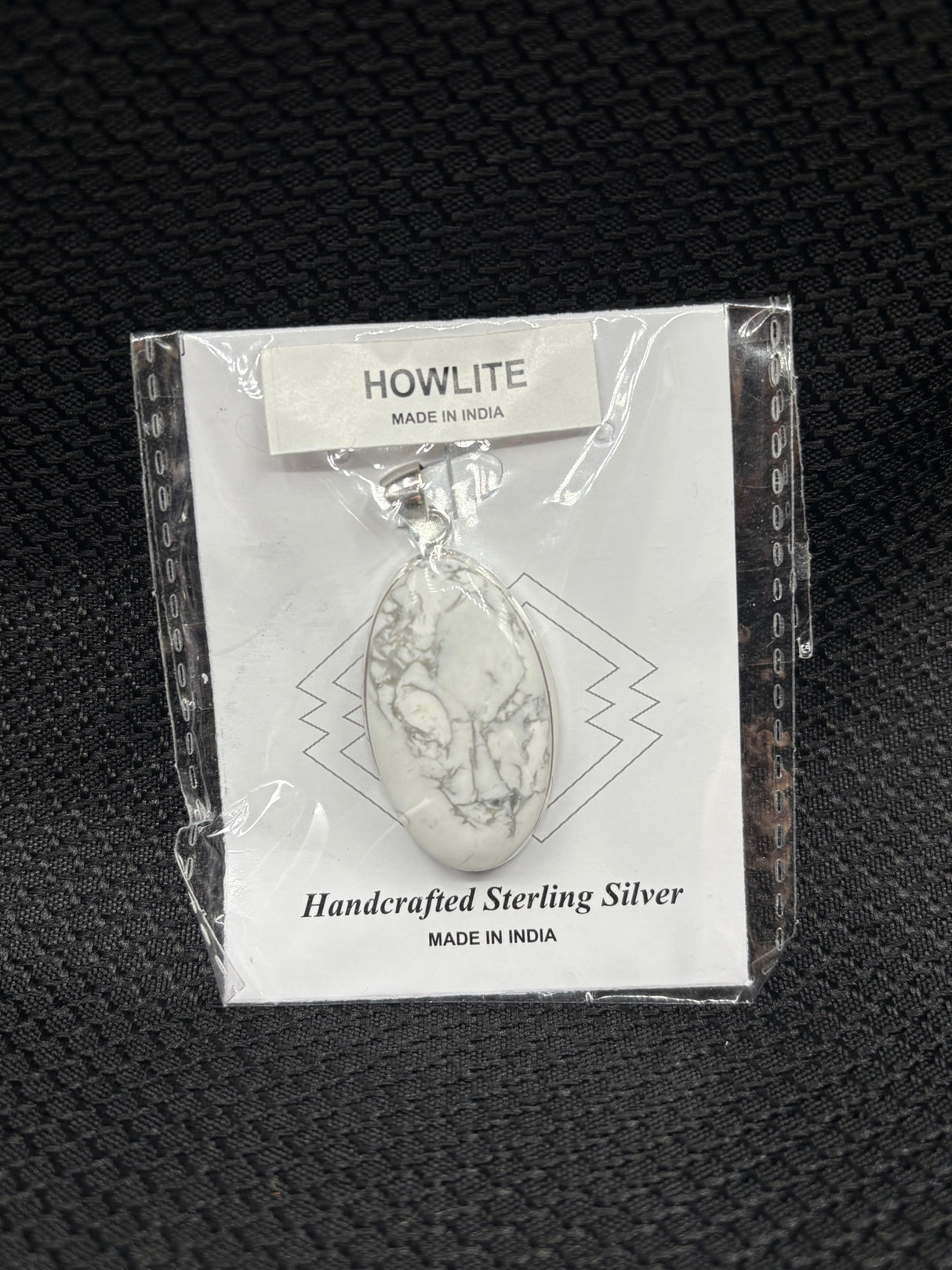 Sterling Silver White Howlite Pendant