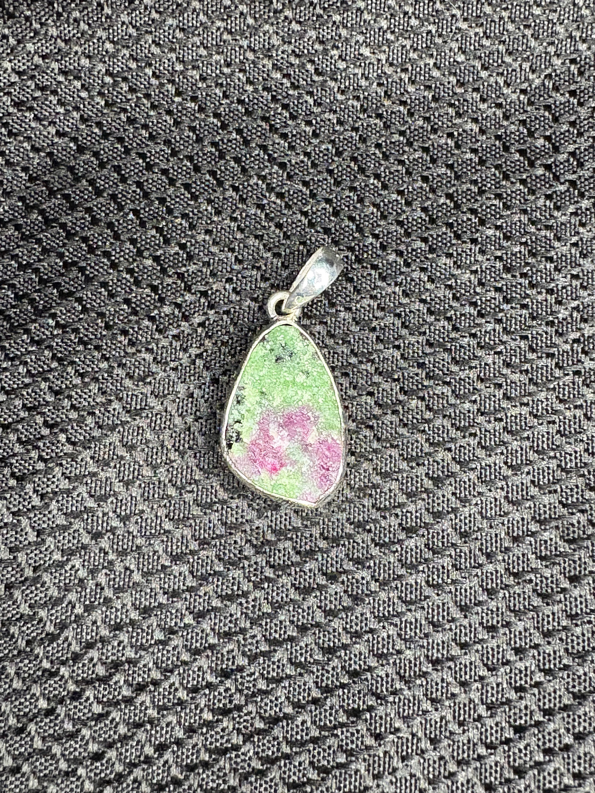 Sterling Silver Ruby Zoisite Pendant