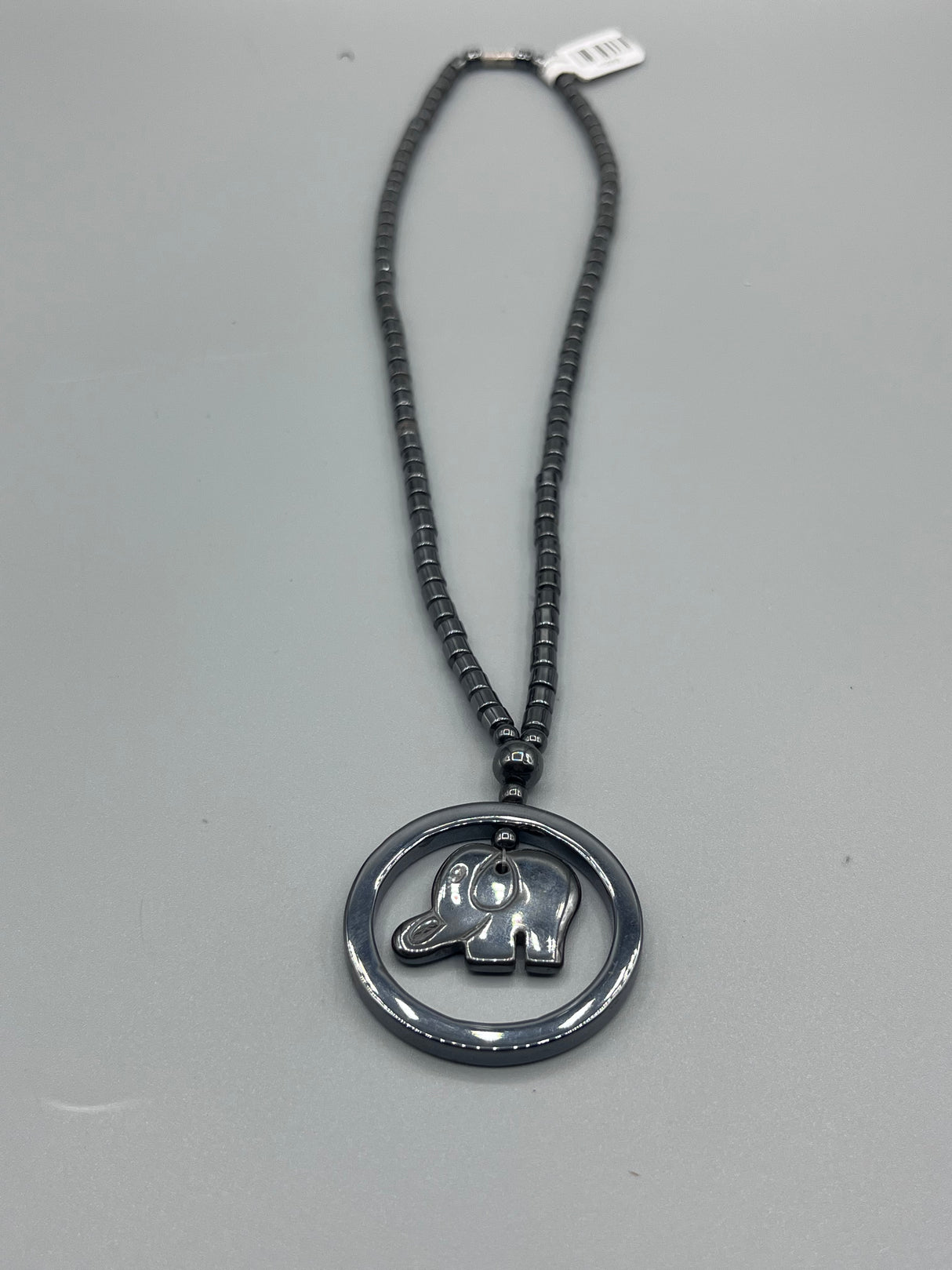 Hematite Elephant Beaded Necklace